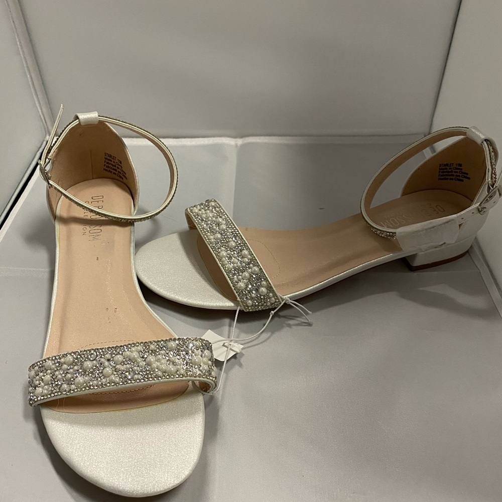 De Blossom Bridal rhinestone sandal shoes